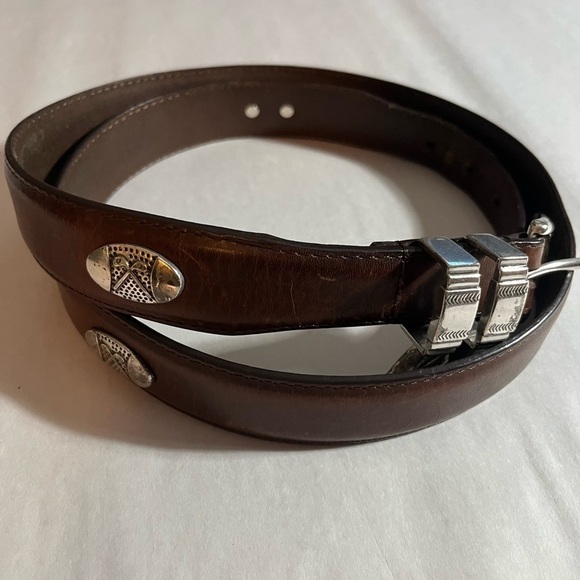 Golf Top Grain Brown western Leather Ranch Club Belt Size 42 AML3000 - Picture 3 of 15